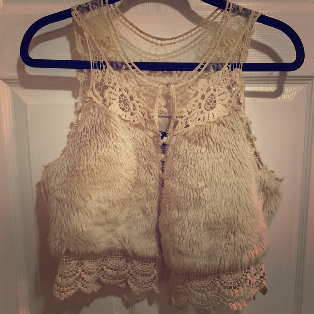 Love Posh Faux Fur Crop Vest